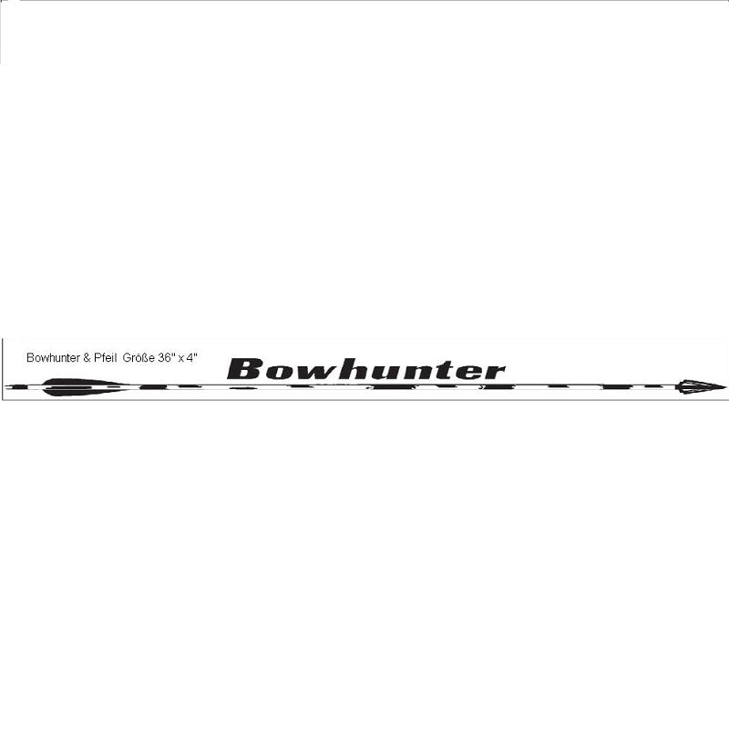 Kontrast Aufkleber ,,Bowhunter und Pfeil''