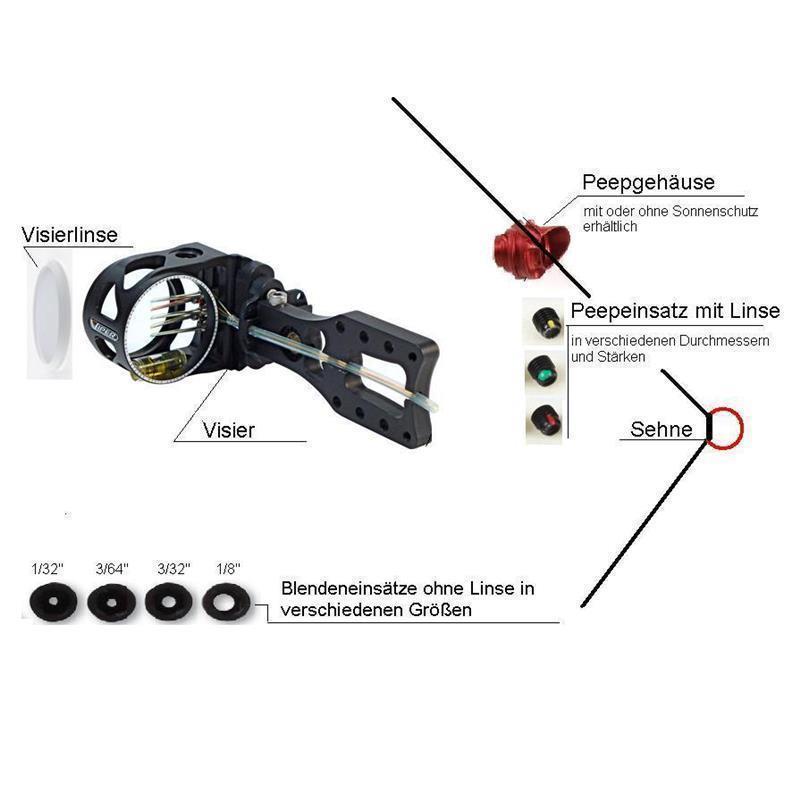 Specialty Archery Peep Einsätze 3 Set small