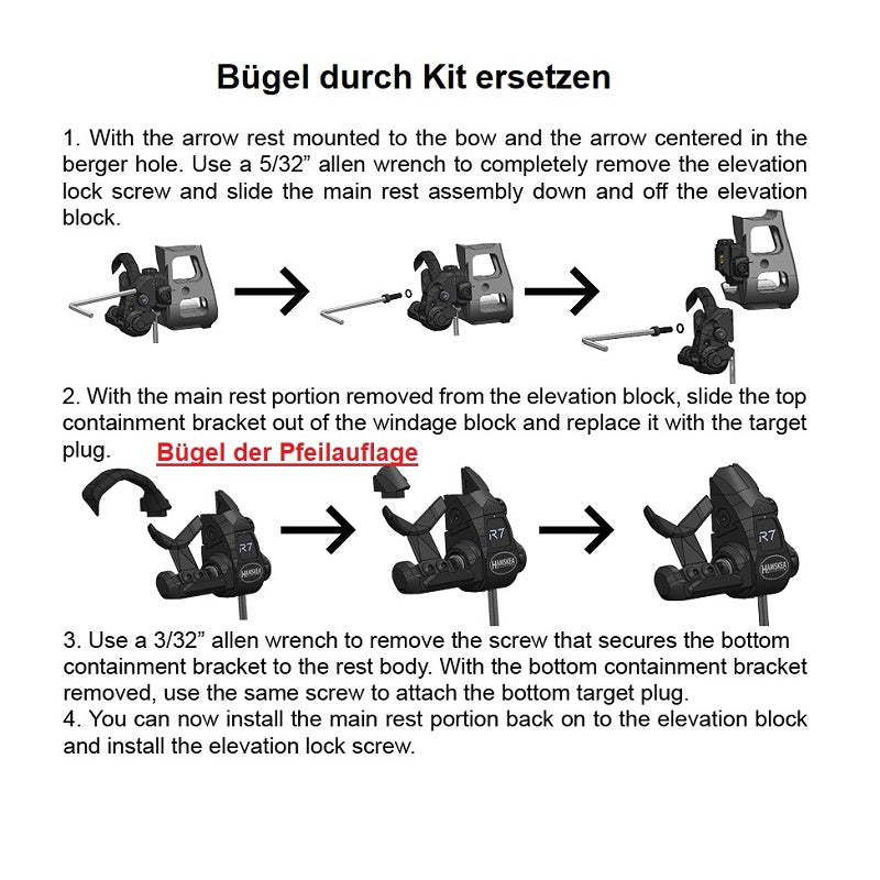 Hamskea Target Plug KIT für Compund Pfeilauflage R7