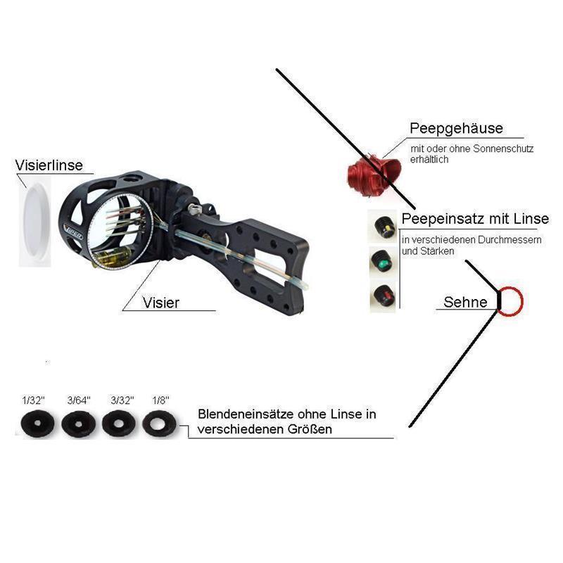 Specialty Archery Peep Einsätze 5 Set